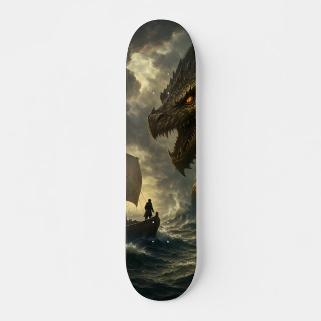 Tabla de Skate Lagarto Atacando a Marinero Skateboard (Vorne)