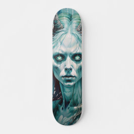 Tabla de Skate Mujer Monstruosa con Cuernos Skateboard