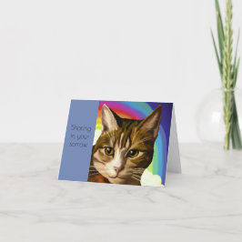 Tablby Cat Pet Sympathy Card Karte