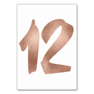 Table 12 Numéro de tableau Blanc Métallique Rose Or
