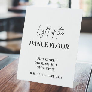Table Allumez le plancher de danse Signe de bâtonnet