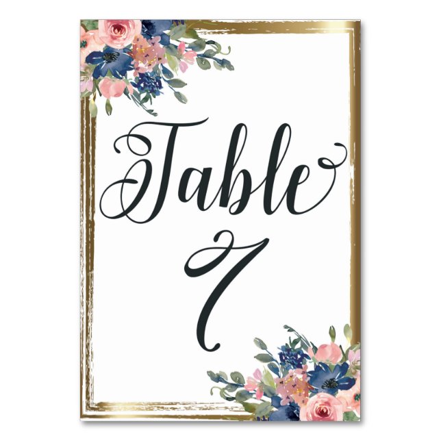 Table Aquarelle Florale calligraphie Numéro de tableau C (Par défaut)