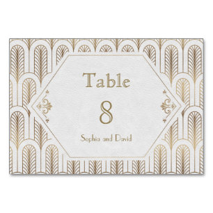 Table Art Déco Great Gatsby White Mariage Numéro de tabl