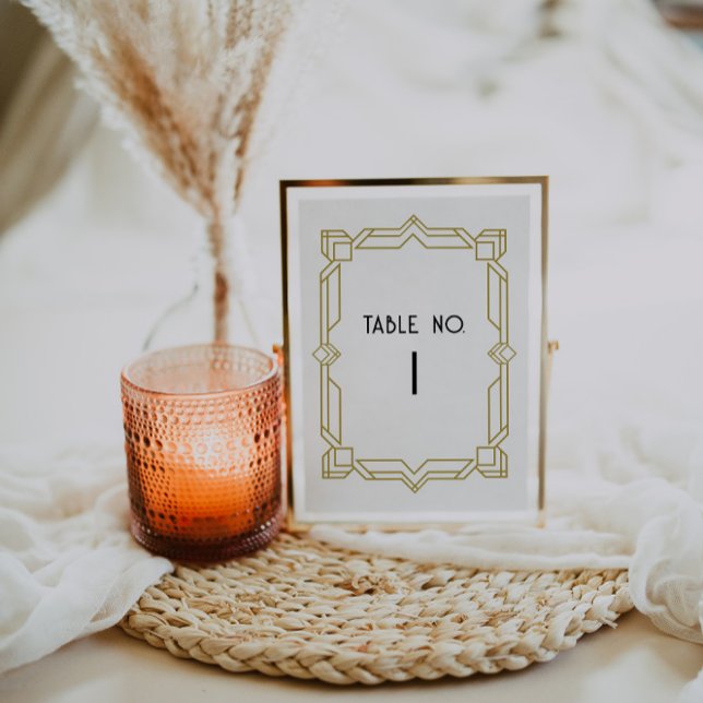 Table Art Déco Old Hollywood 1920's Numéro de tableau (Créateur téléchargé)