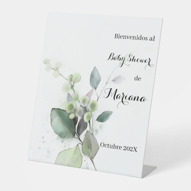 Table Baby shower verdoyant signe de bienvenue (Recto)