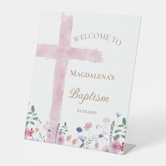 Table Baptême fille signe de bienvenue (Recto)