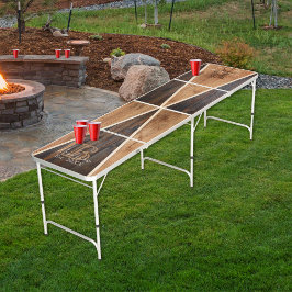 Table Beerpong Triangle Rustique en bois Tone Reverse Beer Pong T