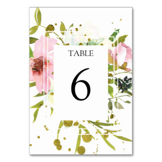 Table Broussailler et blanc éclaboussures d'or Numéro de