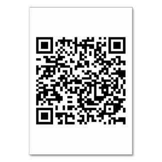 Table Card 3.5" x 5" mit DJ QR Code Tischnummer