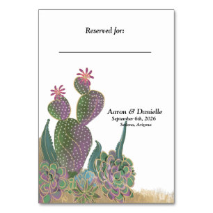 Table Card - Cactus Blume Tischnummer