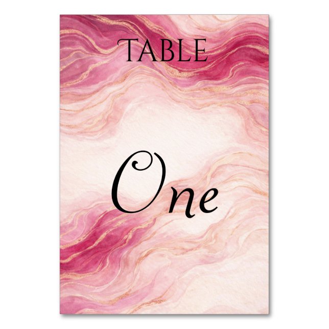 Table Card Tischnummer (Vorderseite)