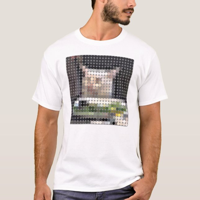 Table Cat Meme pixeldot T-Shirt (Vorderseite)