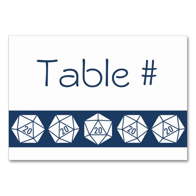 Table Chic dans Marine Carte de table (Devant)