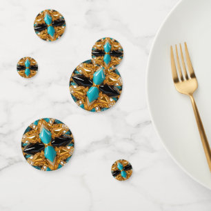 Table confetti avec couleurs Bahamas