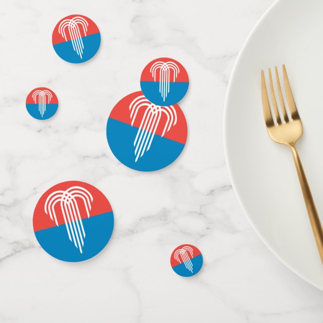 Table confetti avec drapeau de Kansas City, Missou (Groupe)