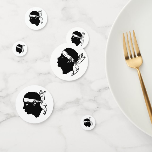 Table confetti avec drapeau de la Corse (Groupe)