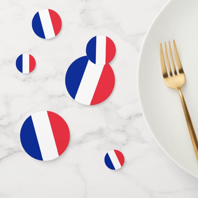 Table confetti avec drapeau de la France (Groupe)