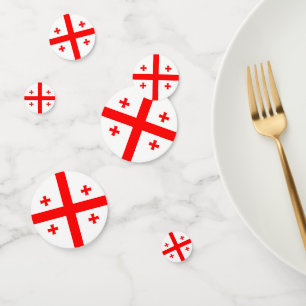 Table confetti avec drapeau de la Géorgie