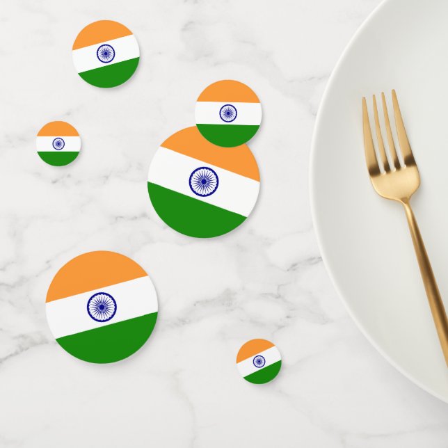 Table confetti avec drapeau de l'Inde (Groupe)