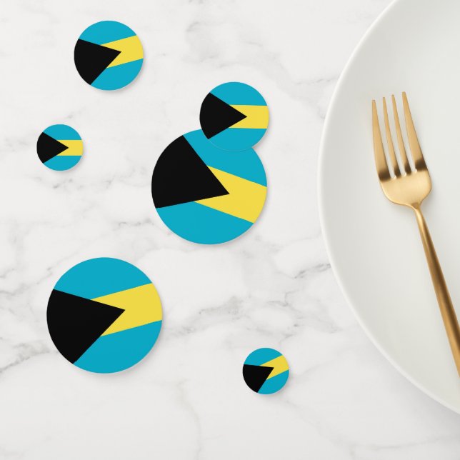 Table confetti avec drapeau des Bahamas (Groupe)