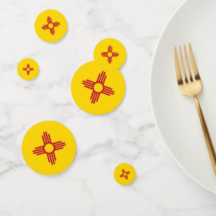 Table confetti avec drapeau du Nouveau-Mexique