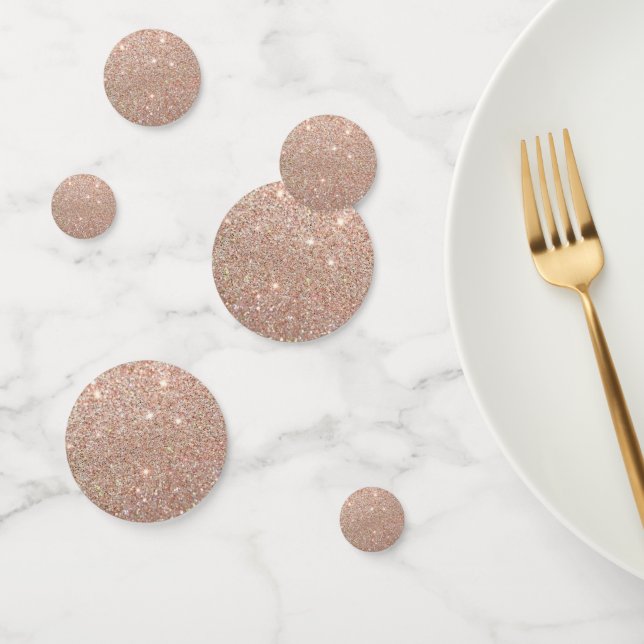 Table Confetti - Rose Gold Glitzer Fab Konfetti (Gruppe)