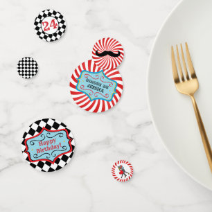 Table de cirque Vintage personnalisée Confetti