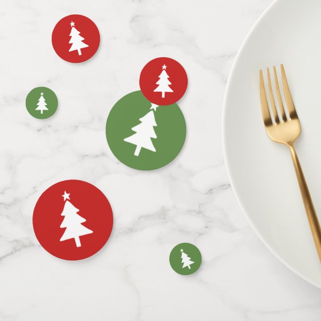 Table de fête des arbres de Noël Confetti | Vert r (Groupe)