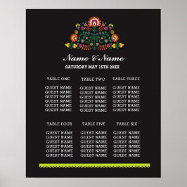 Table de fiesta Mariage Jour Poster Plan de siège