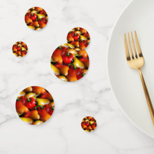 Table de poivrons rouges et jaunes Confetti