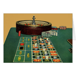 Table de roulette de casino de jeu vintage, jetons