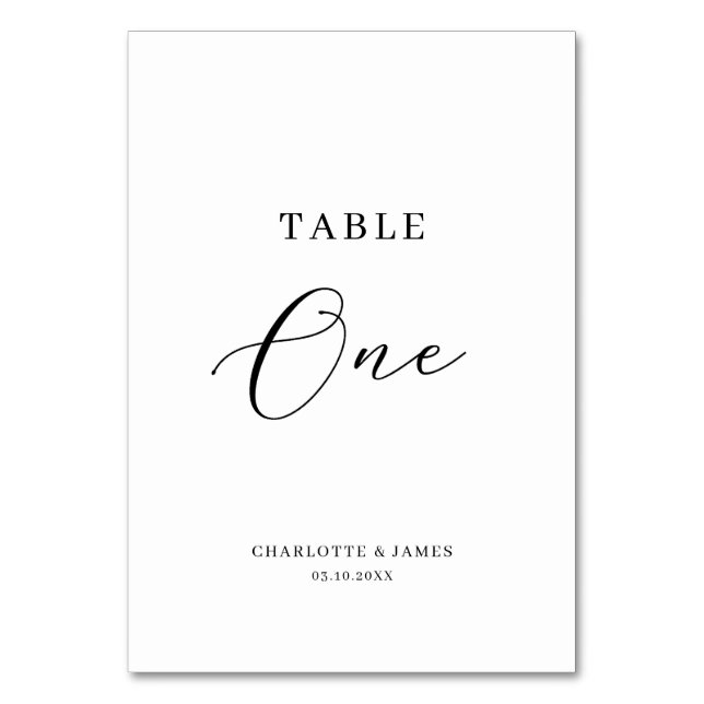Table de script minimaliste Élégant Un numéro de t (Par défaut)