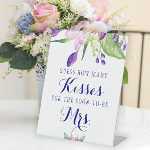 Table Douche nuptiale combien de baisers signe de jeu