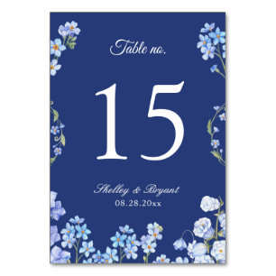 Table Élégant Oublie-moi Nots Floral Mariage Numéro de t