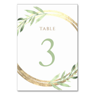Table fausse feuille et feuilles verts Numéro de tableau