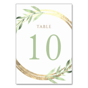 Table fausse feuille et verdure Numéro de tableau 10