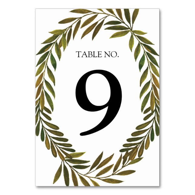 Table Feuilles peints à la main Numéro de tableau (Par défaut)