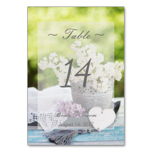 Table Fleur de printemps romantique Lilac Mariage Numéro