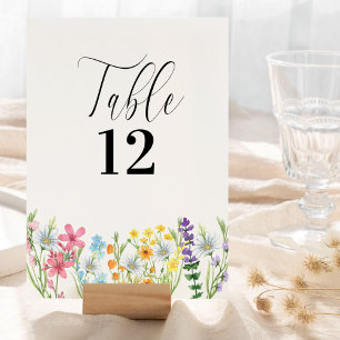 Table Fleur sauvage Mariage Fleur de prairie Numéro de t