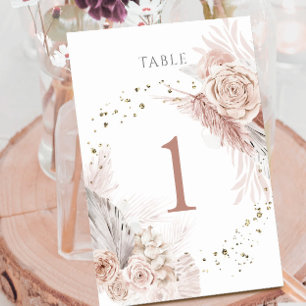 Table fleurs de boho d'aquarelle Tableau Numéro 1