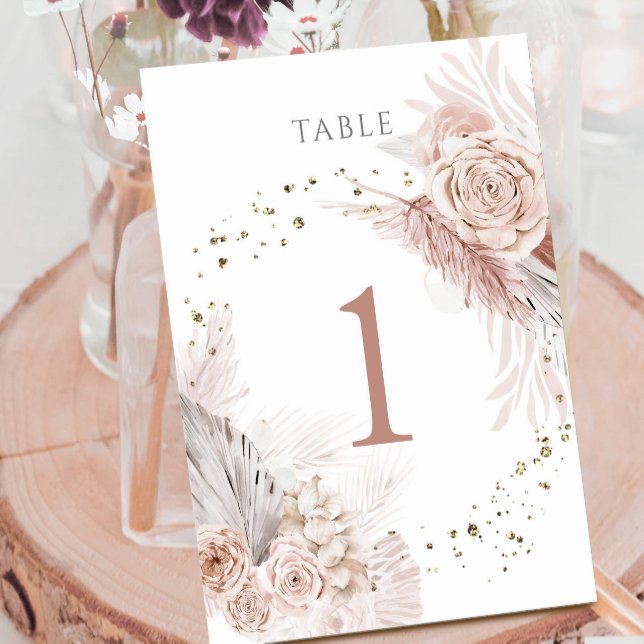 Table fleurs de boho d'aquarelle Tableau Numéro 1 (Créateur téléchargé)