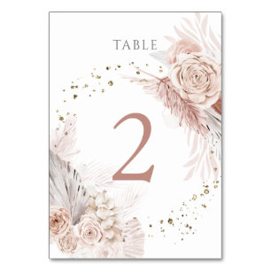 Table fleurs de boho d'aquarelle Tableau Numéro 2