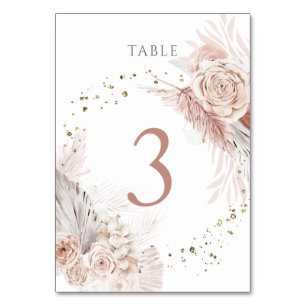 Table fleurs de boho d'aquarelle Tableau Numéro 3