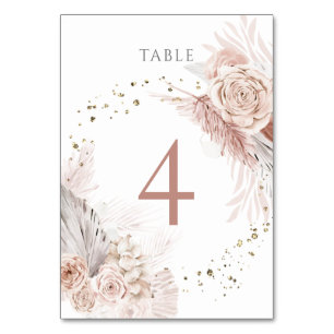 Table fleurs de boho d'aquarelle Tableau Numéro 4