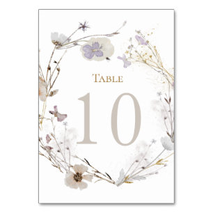 Table fleurs de prairie Numéro de tableau 10