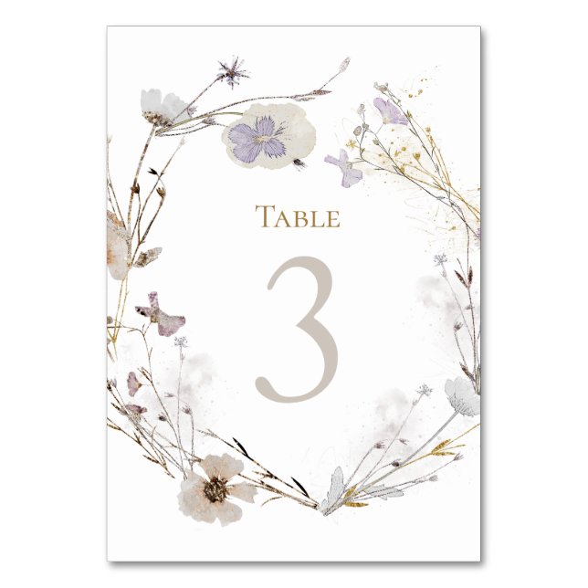 Table fleurs de prairie Tableau Numéro 3 (Par défaut)