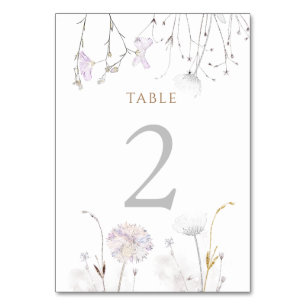 Table fleurs sauvages aquarelle Numéro de tableau 2