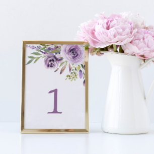 Table Floral Rose pourpre Tableau 1 Mariage Numéro de ta