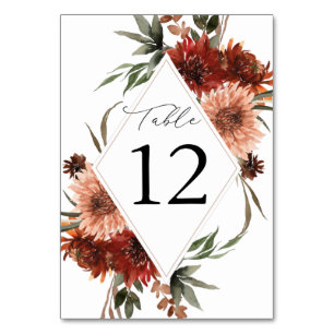 Table Flores de la Terre rustique Numéro de tableau