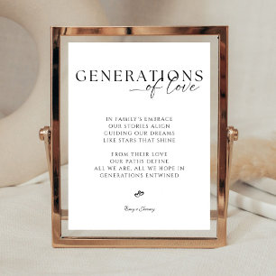 Table Génération d'amour Moderne Élégant signe de mariag